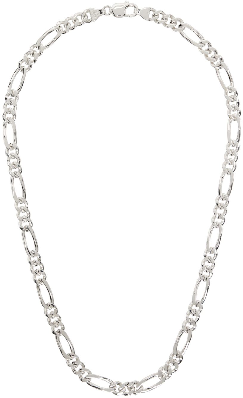 Pearls Before Swine Silver Flat Nerve Necklace In .925 Silver