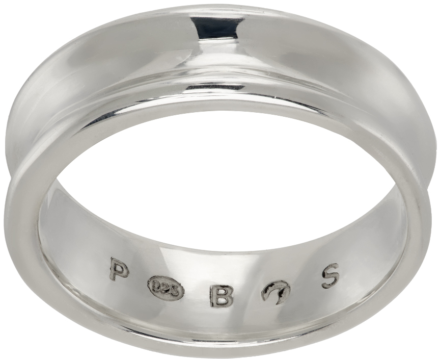 Silver Oyer Band Ring