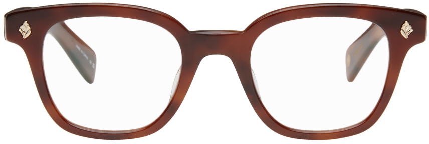 Garrett Leight Brown Naples Glasses In Vinbrt Burnto Tortoi