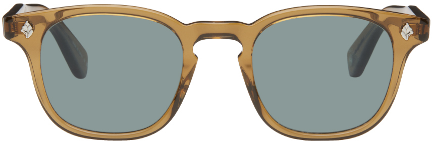 Garrett Leight Brown Ace Sunglasses In C/sfpbs Caramel