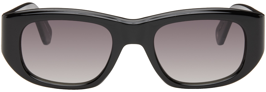 Garrett Leight Laguna Sun Black Sunglasses In Bk/wmng Black