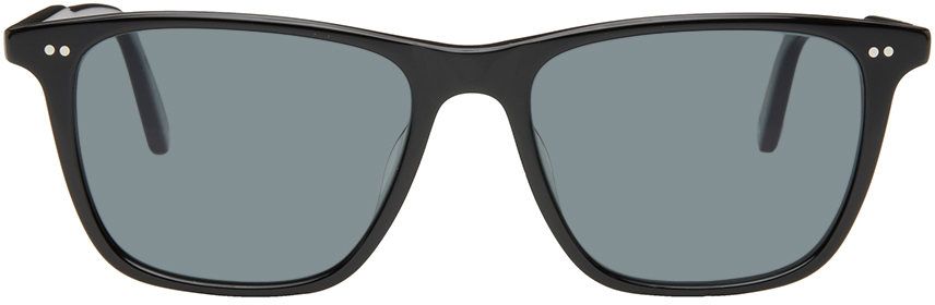 Shop Garrett Leight Black Hayes Sunglasses In Bk/pbs Plr Black