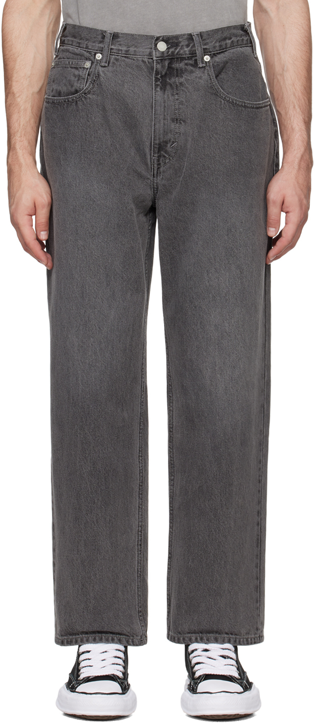 Shop Thisisneverthat Gray Relaxed Jeans In Grey