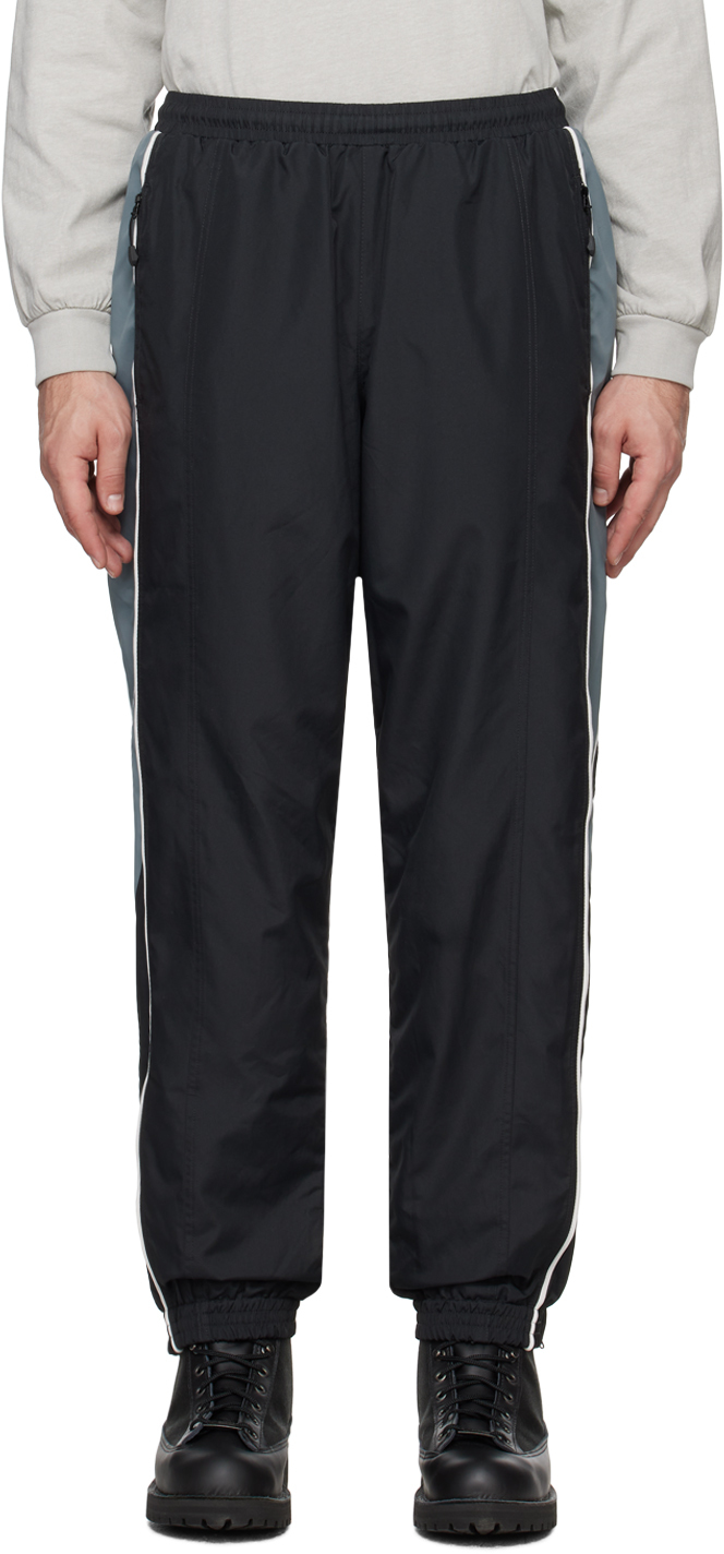 Black Paneled Track Pants