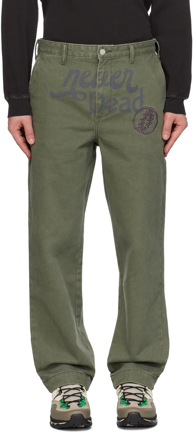 thisisneverthat Green 'Never Dead' Trousers