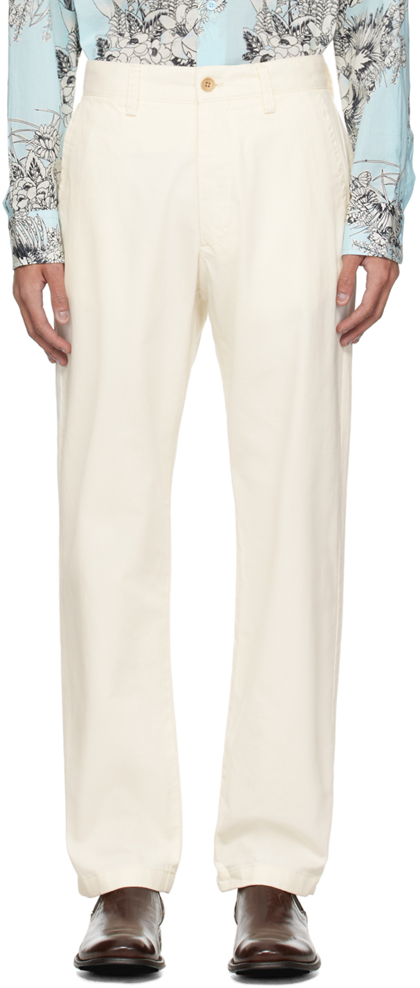 Shop Nn07 Off-white Alex 1802 Trousers In Off White