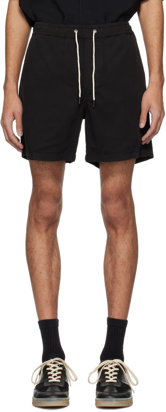 Nn07 Gregor 1154 Elasticated-waistband Shorts In Black