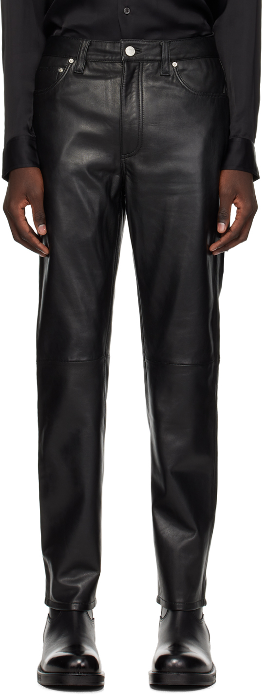 Won Hundred: Black Atlas Leather Pants | SSENSE