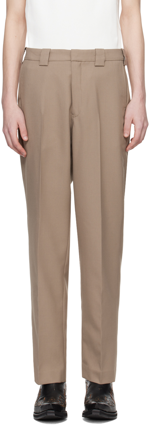 Shop Won Hundred Taupe Jayden Trousers In Brindle