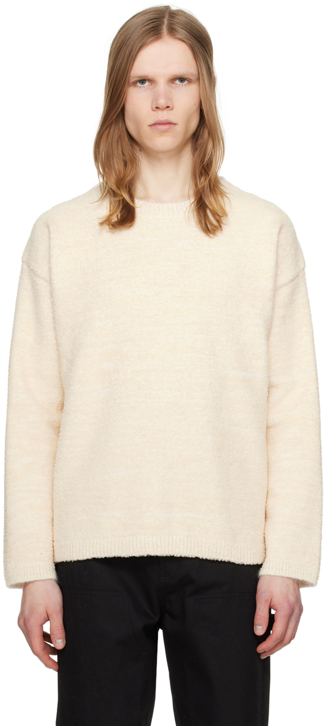 Zankov Off-white Crewneck Sweater In Parchment