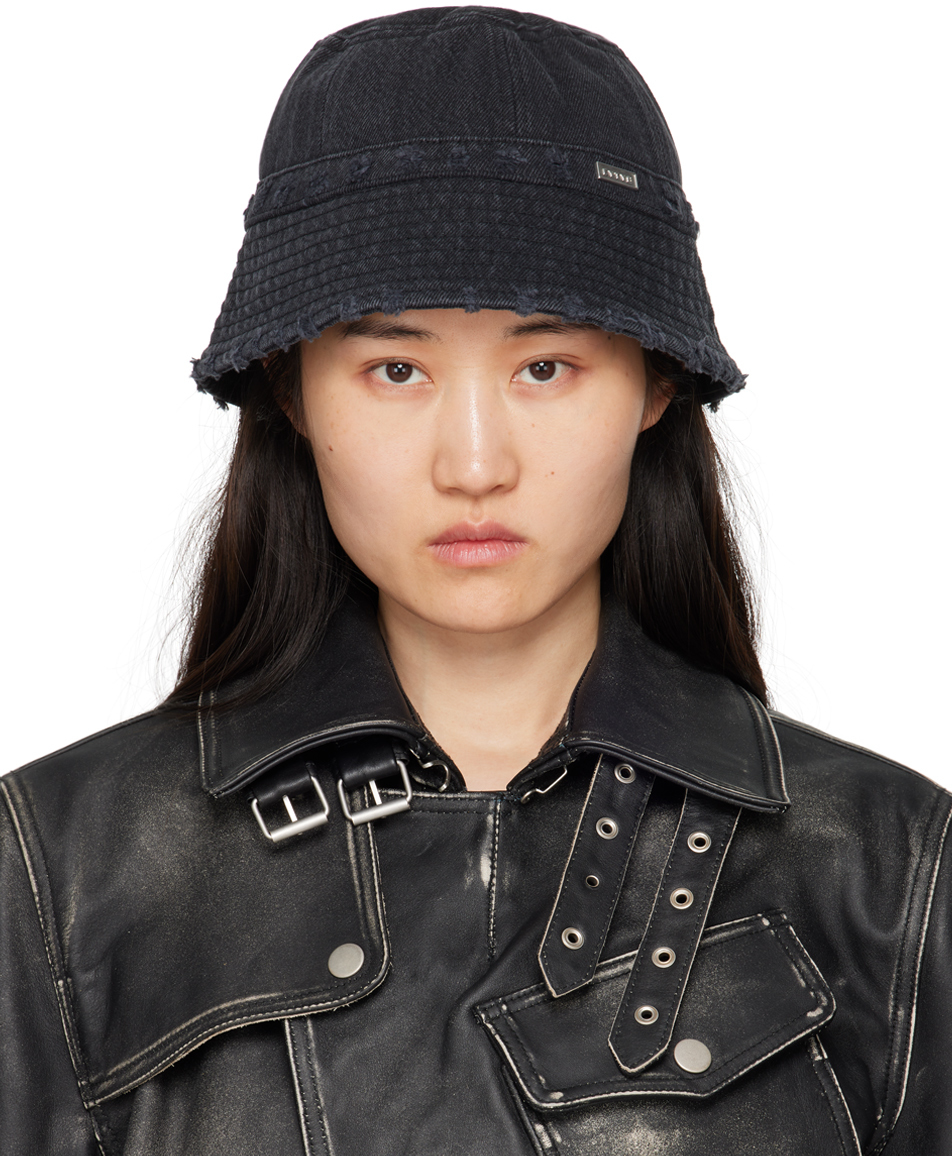 Eytys Black Largo Bucket Hat In Stone Black