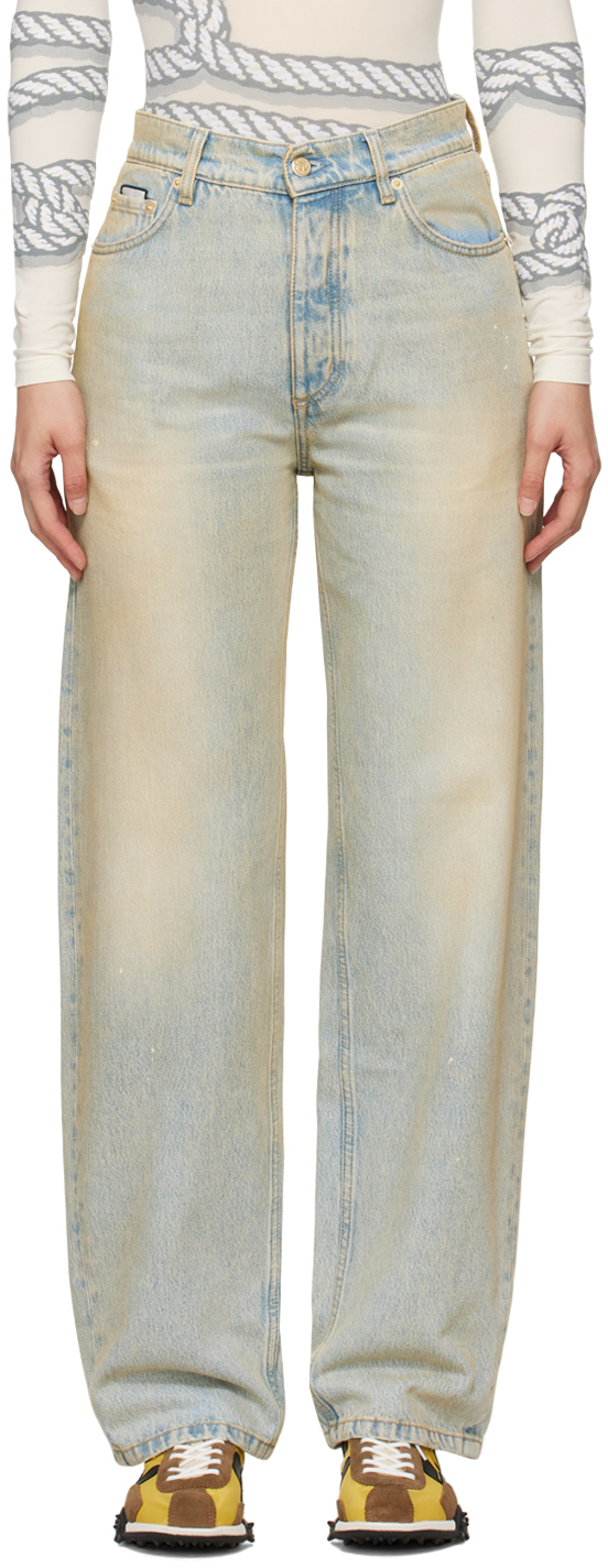 Shop Eytys Beige Benz Jeans In Bronze