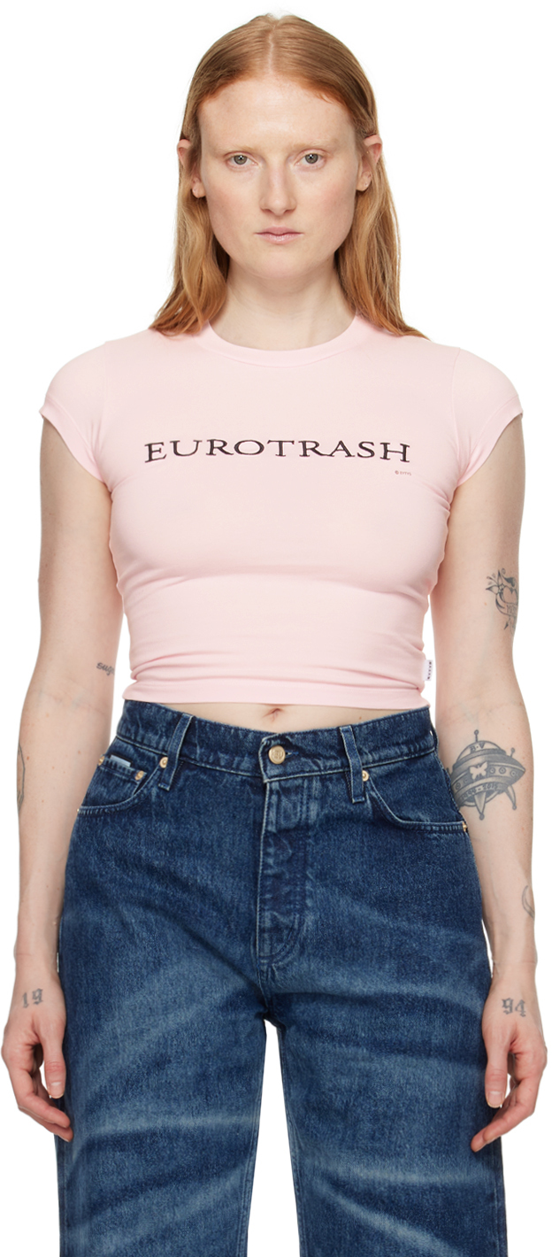 Shop Eytys Pink Zion T-shirt In Eurotrash Blush