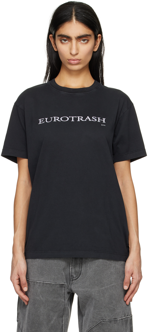 Shop Eytys Black Leon T-shirt In Eurotrash Black
