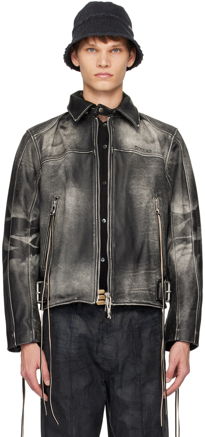 SSENSE Exclusive Black Flux Leather Jacket