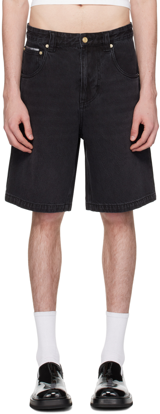 Shop Eytys Ssense Exclusive Black Keanu Denim Shorts