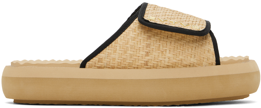 Shop Eytys Beige Alessa Sandals In Raffia Raw