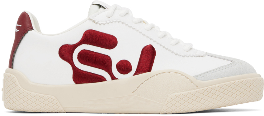 Shop Eytys White & Red Santos Sneakers In Aegis Red