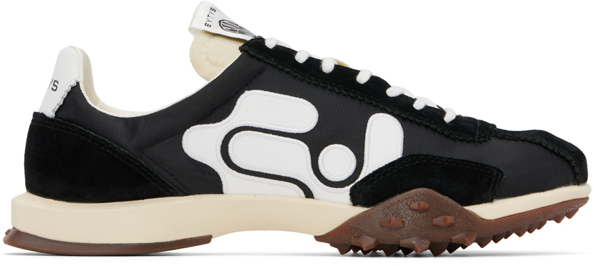 Shop Eytys Black & White Eros Sneakers In Suede Black