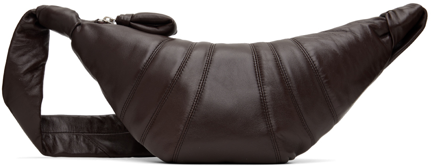 Lemaire Brown Small Croissant Bag In Br462 Pecan Brown