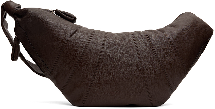 Lemaire Brown Large Croissant Bag In Br462 Pecan Brown