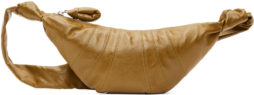 Lemaire Tan Small Croissant Bag In Bg281 Fawn