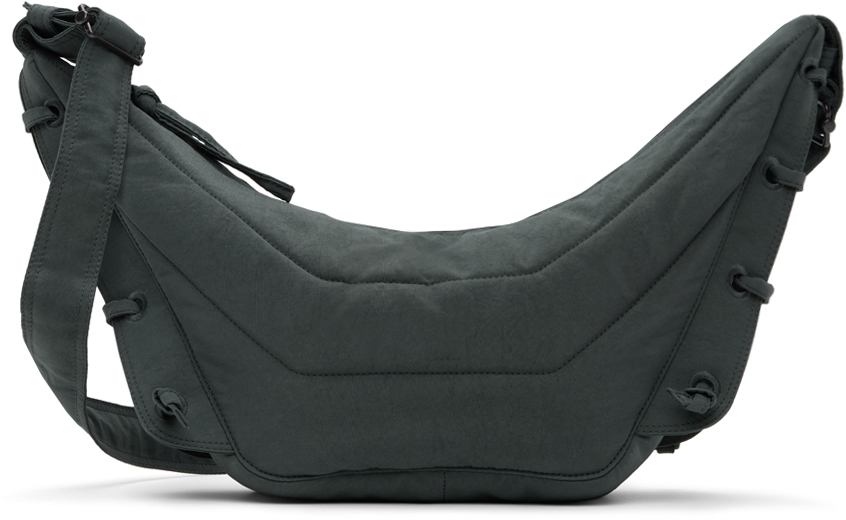 Shop Lemaire Gray Small Soft Game Bag In Bk991 Asphalt