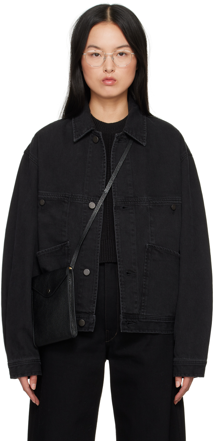 Lemaire Black 4-pocket Denim Jacket In Denim Blk (bk879)