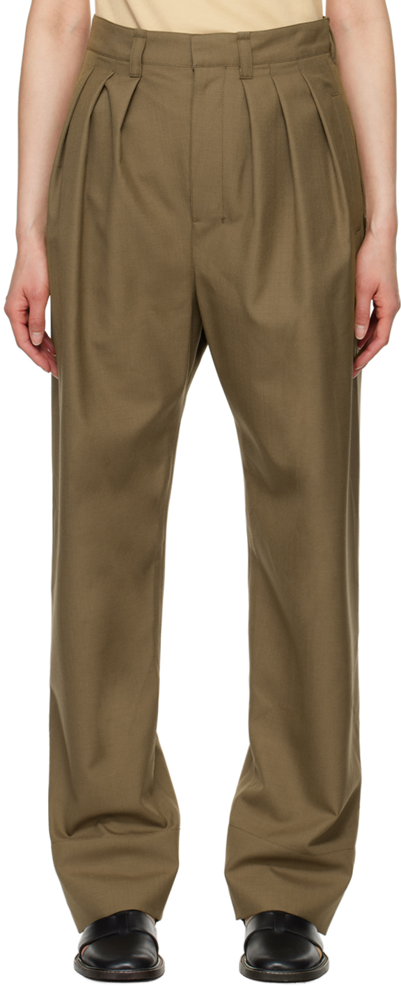 【送料&関税込】Lemaire Pleated Tailored Pants Trouser Light Powder Pleated Tailored Pants | LEMAIRE