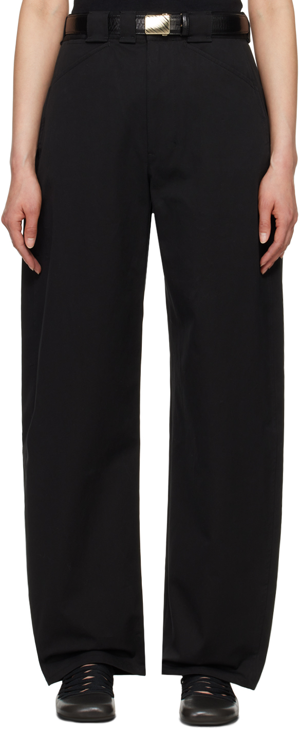 Lemaire Black Large Trousers In Bk999 Black
