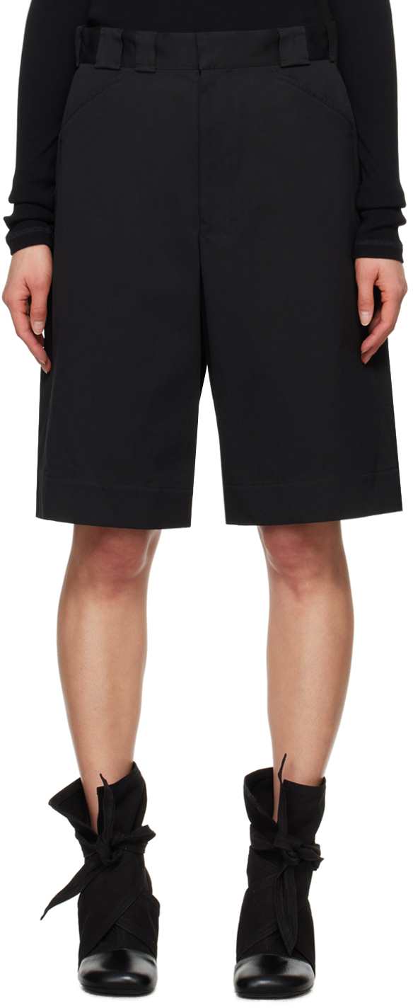 Lemaire Black Tailored Shorts In Bk999 Black