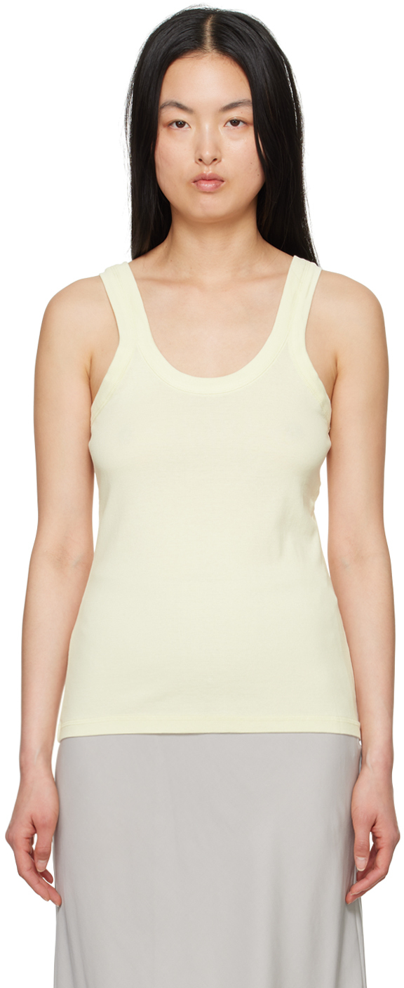 LEMAIRE: Yellow Rib Tank Top | SSENSE