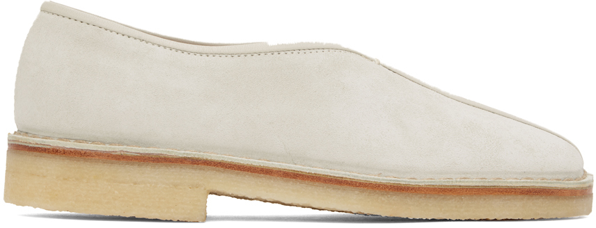 Lemaire Off-white Piped Slippers In Bk911 Light Pelican