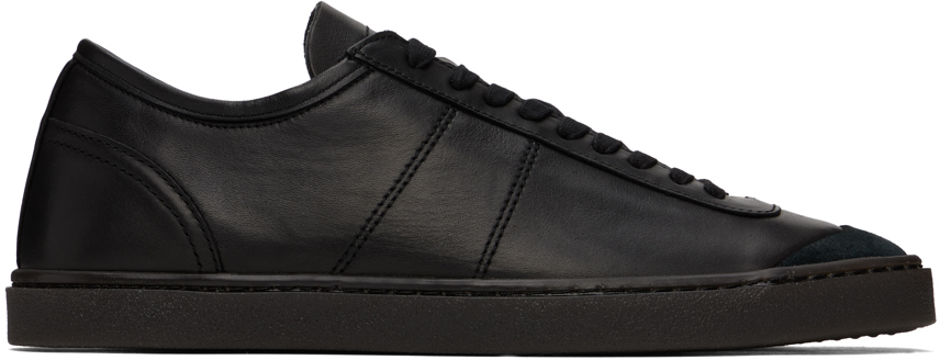 Shop Lemaire Black Linoleum Sneakers In Bk999 Black