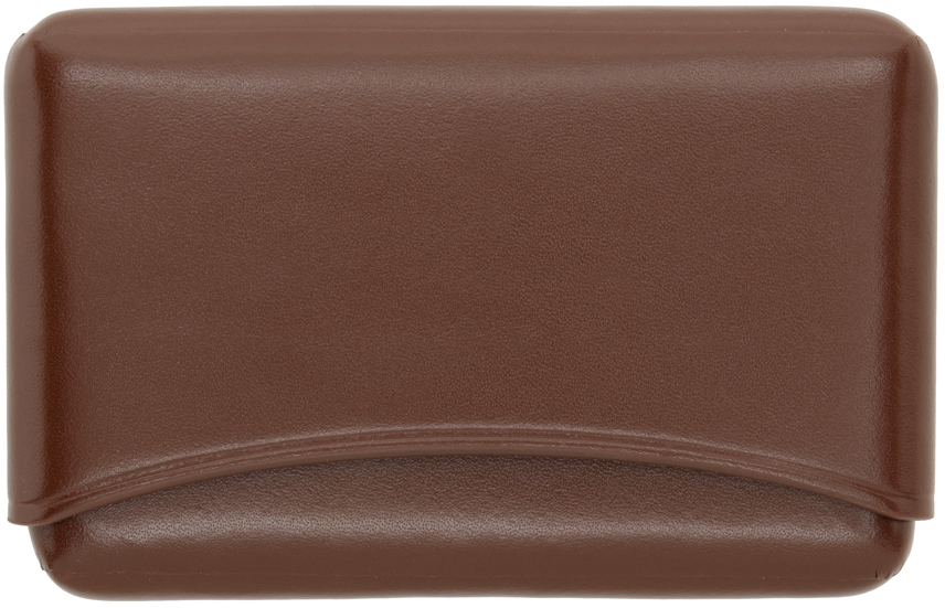 Lemaire Brown Molded Card Holder In Br400 Cherry Mahogan