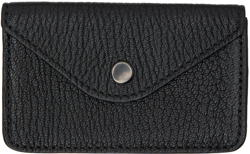 Shop Lemaire Black Enveloppe Coin Wallet In Bk999 Black