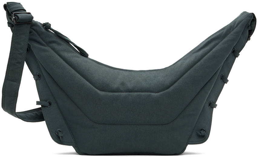 Shop Lemaire Gray Medium Soft Game Bag In Bk991 Asphalt