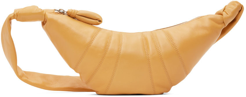Shop Lemaire Yellow Small Croissant Bag In Ye525 Butter