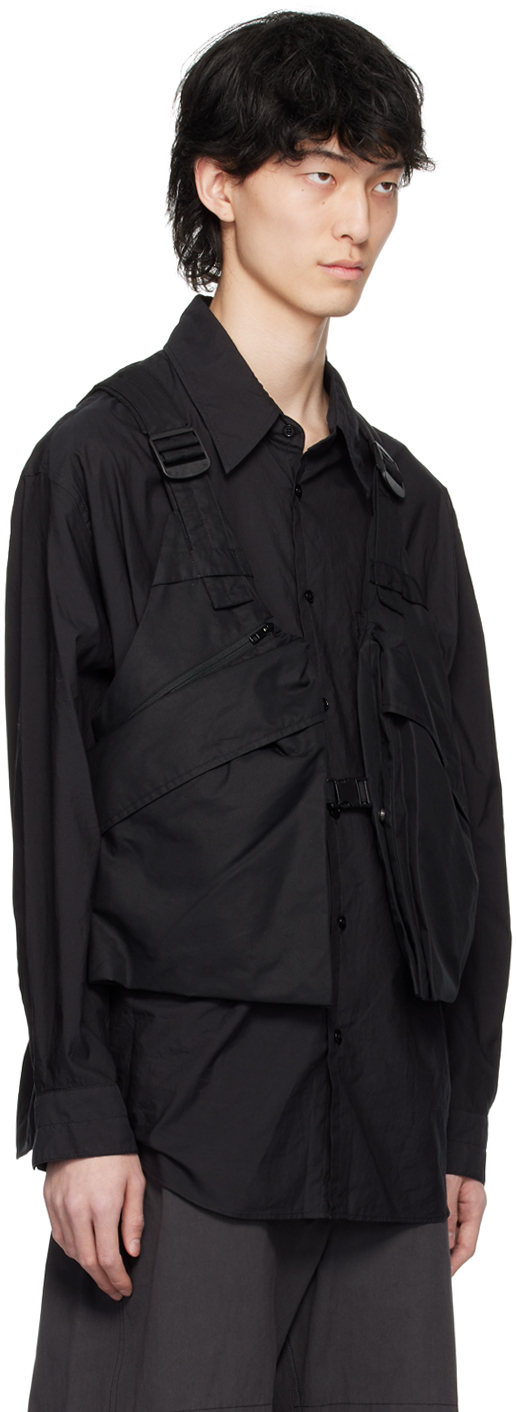 Lemaire Gabardine-weave Cotton-blend Gilet In Bk999 Black