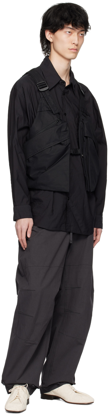 Lemaire Gabardine-weave Cotton-blend Gilet In Bk999 Black