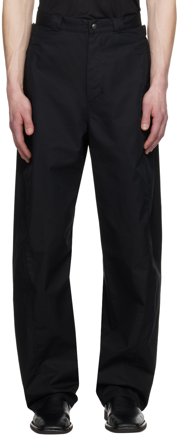 Lemaire Black 3d Trousers In Bk999 Black