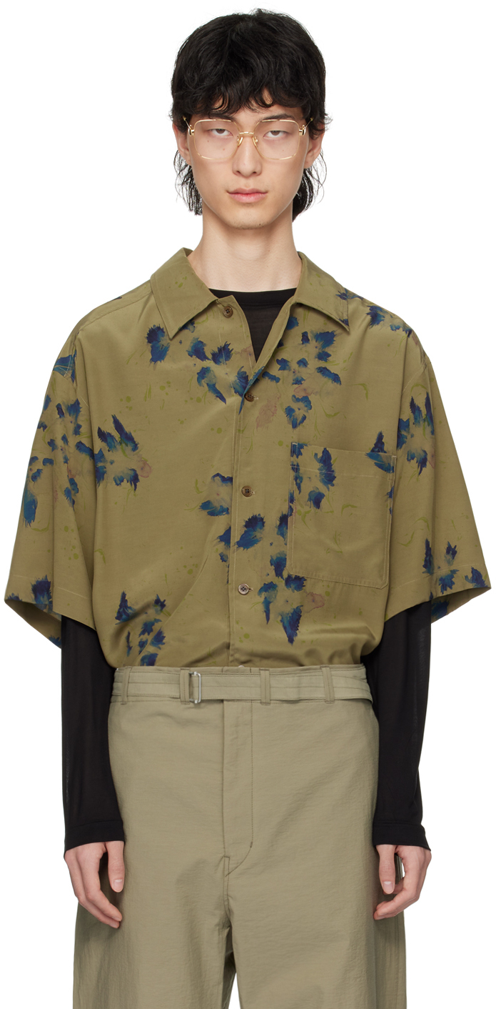 LEMAIRE ルメール ポルトガル製 TERRY LS T-SHIRT カーキ LEMAIRE / T-SHIRT WITH FOULARD | THE LIBRARY（ザ ライブ
