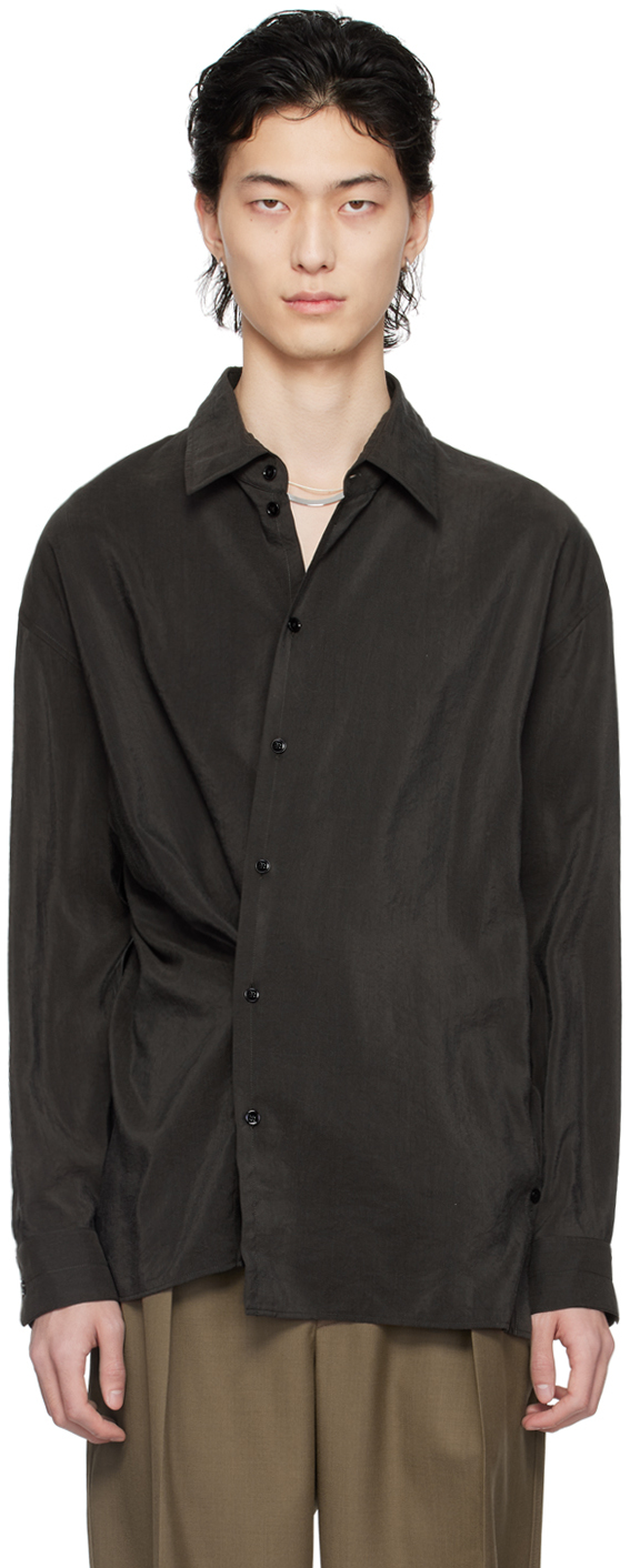 LEMAIRE: Brown Twisted Shirt | SSENSE