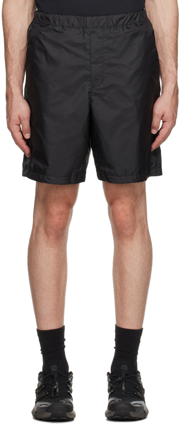 Shop Norse Projects Arktisk Black Elasticized Shorts In 9999 Black