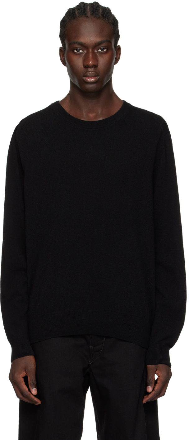 Lemaire Black Relaxed Sweater In Bk999 Black