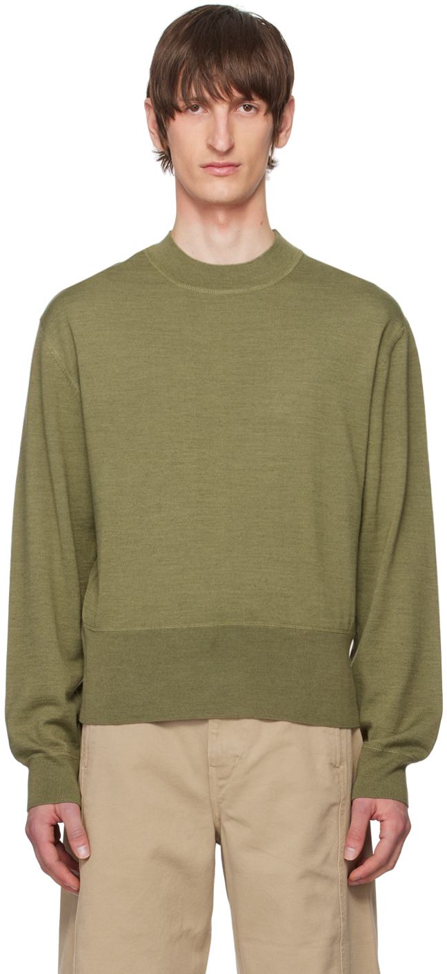 Green Mock Neck Sweater