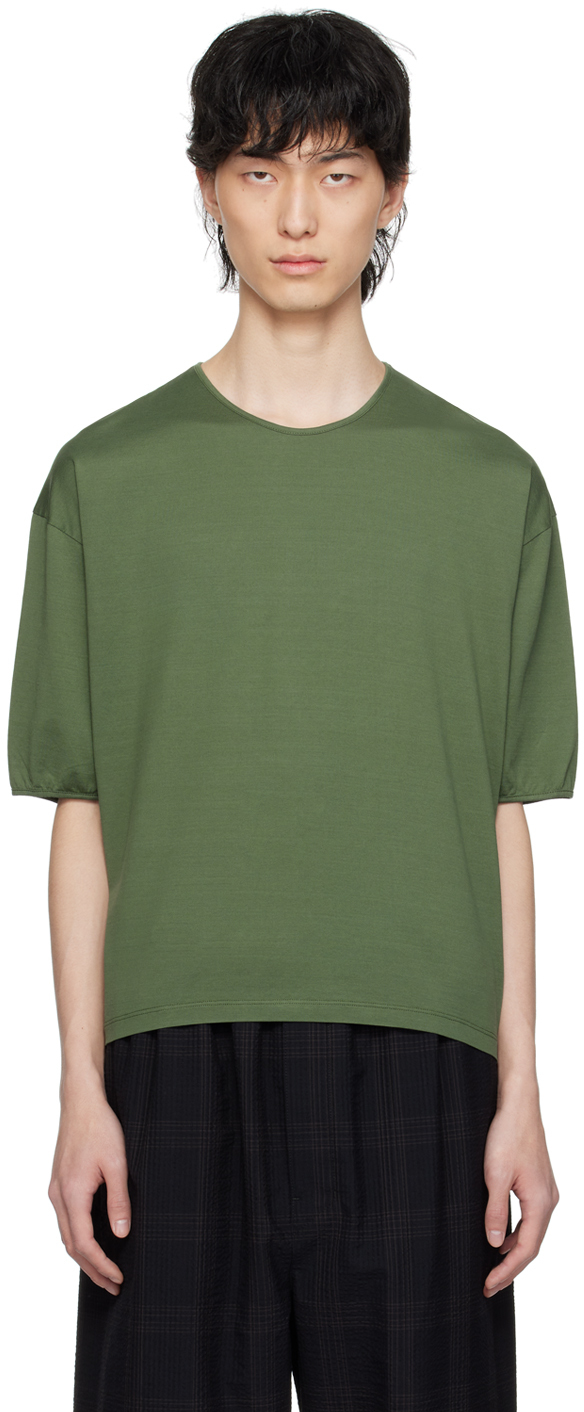 Shop Lemaire Green Relaxed T-shirt In Gr627 Smoky Green