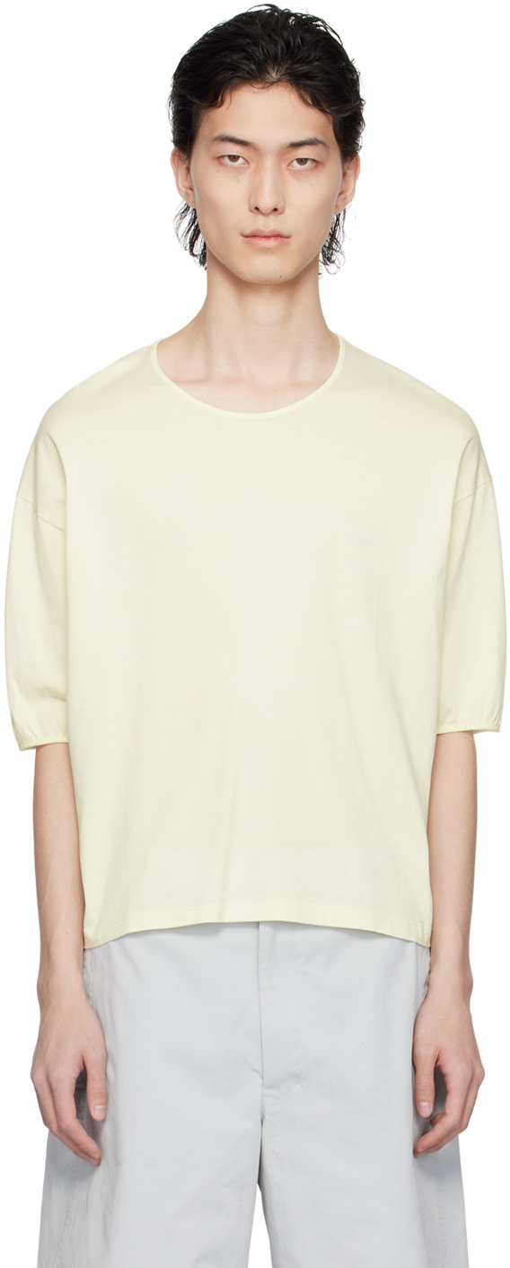 Lemaire Yellow Relaxed T-shirt In Ye500 Lemon Glaze