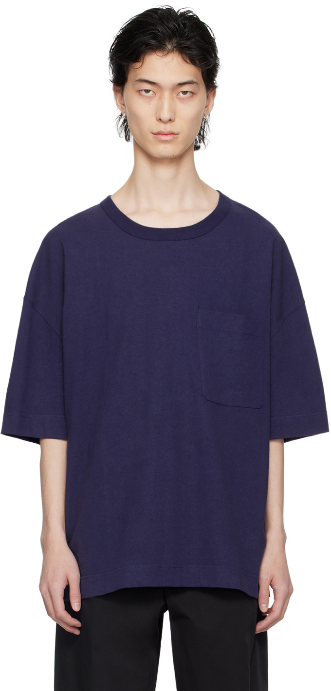 Blue Boxy T-Shirt by LEMAIRE on Sale