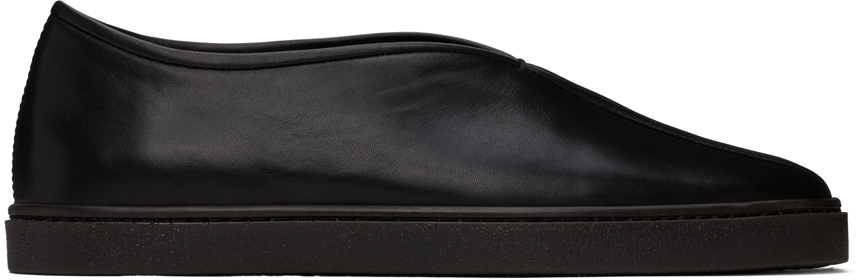 Lemaire Piped Sneakers In Black